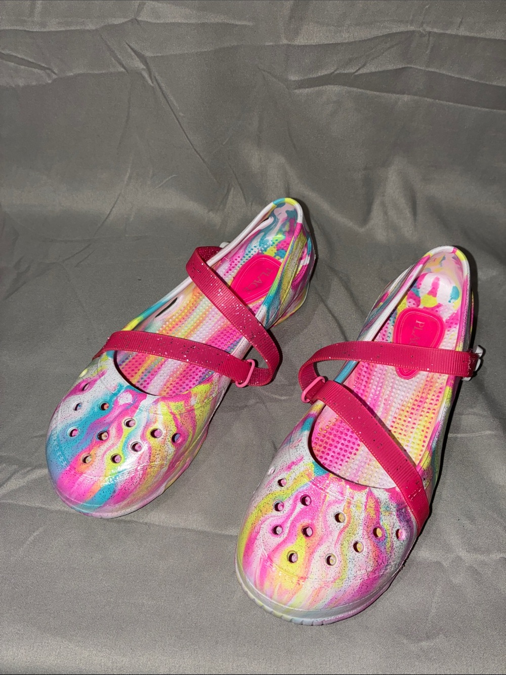 The Children's Place Pink Multi-Color Mary Jane Sandals